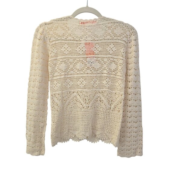 NWT Cynthia Steffe Crochet Half Button Closure Sweater Size XS - Picture 2 of 5